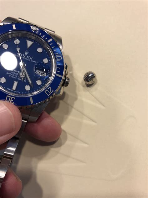 rolex crown fell off|watch crown fell off repair.